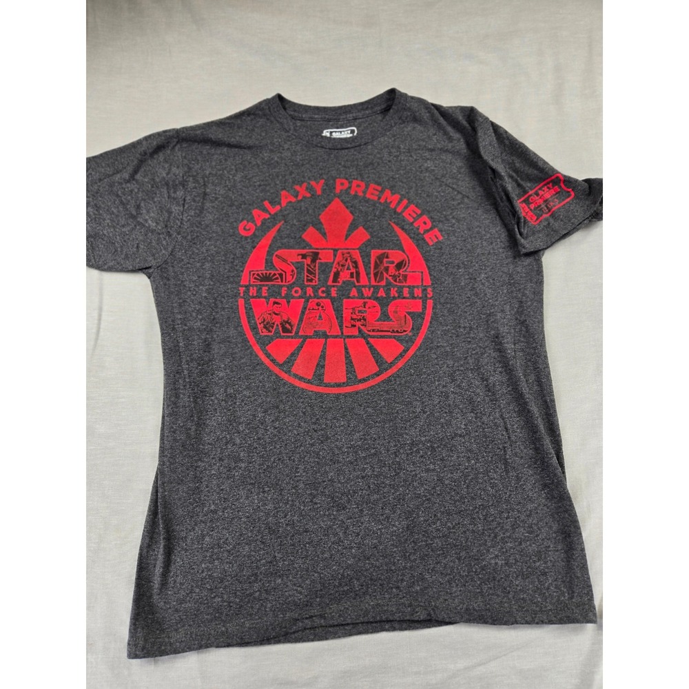 Star Wars The Force Awakens‎ Galaxy Premiere T-Shirt Mens XL Gray Red 2015 Promo